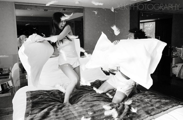 Pillow fight by KLK Photography - saved by Chic n Cheap Living