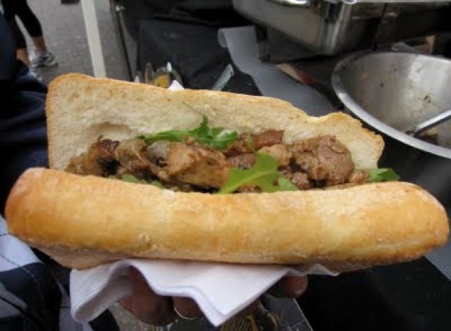 London Broadway Market roast hog sandwich- by Chic n Cheap Living