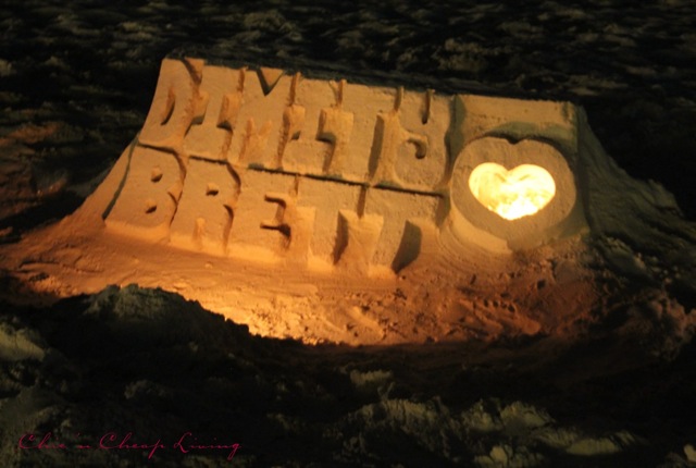 Boracay beach sand words at night by Chic n Cheap Living