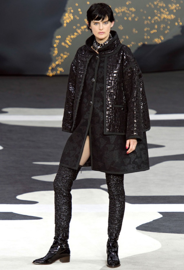 Chanel fall 2013 RTW patent coat - saved by Chic n Cheap Living