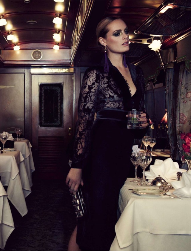 Train in dining room Marie Claire Spain Dec 2012 - saved by Chic n Cheap Living