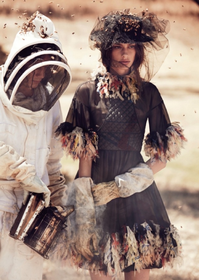 Bee Vogue Australia April 2013 THE-SWEETEST-THING with beekeeper Cassi van den Dungen and Lucas Pittaway - saved by Chic n Cheap Living