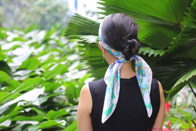 Hermes head wrap 2 ties- by Chic n Cheap Living