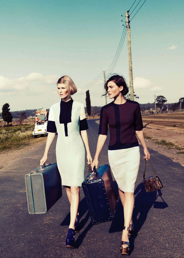 Road Trip Two for the road walking on road Marie Claire Australia Dec 2012 - saved by Chic n Cheap Living
