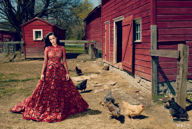katy-perry in Valentino Haute Couture Vogue July 2013 - saved by Chic n Cheap Living