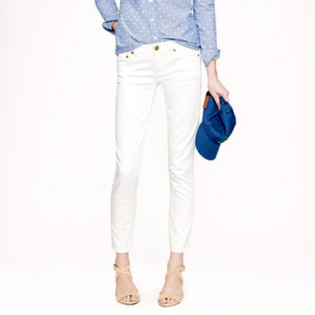 J. Crew cropped matchstick jeans in white - saved by Chic n Cheap Living