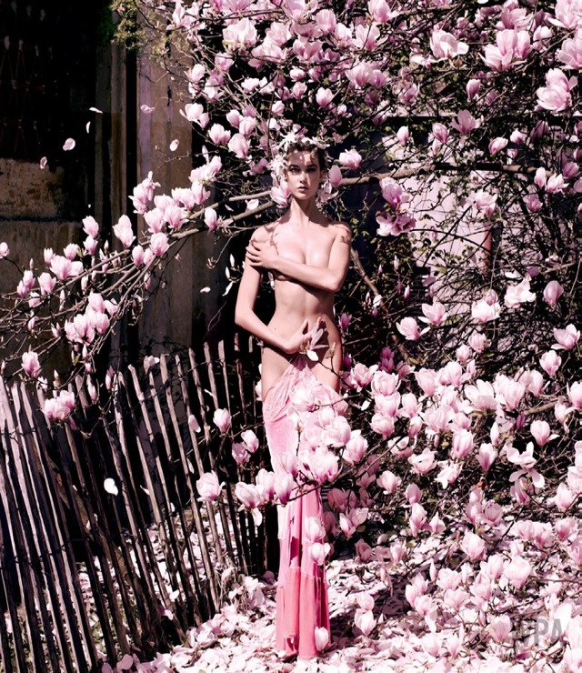 Summer fashion detox with karlie_kloss cherry blossoms-vogue_usa-july_2013 on Fashionspot -saved by Chic n Cheap Living