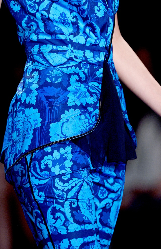 Blue floral Vera Wang Spring 2013 - saved by Chic n Cheap Living