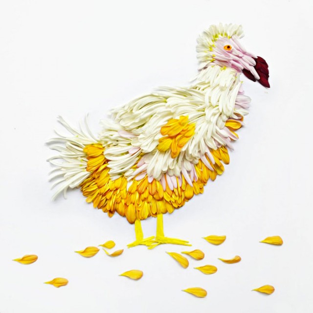Dodo made with flower petals by Hong Yi - saved by Chic n Cheap Living