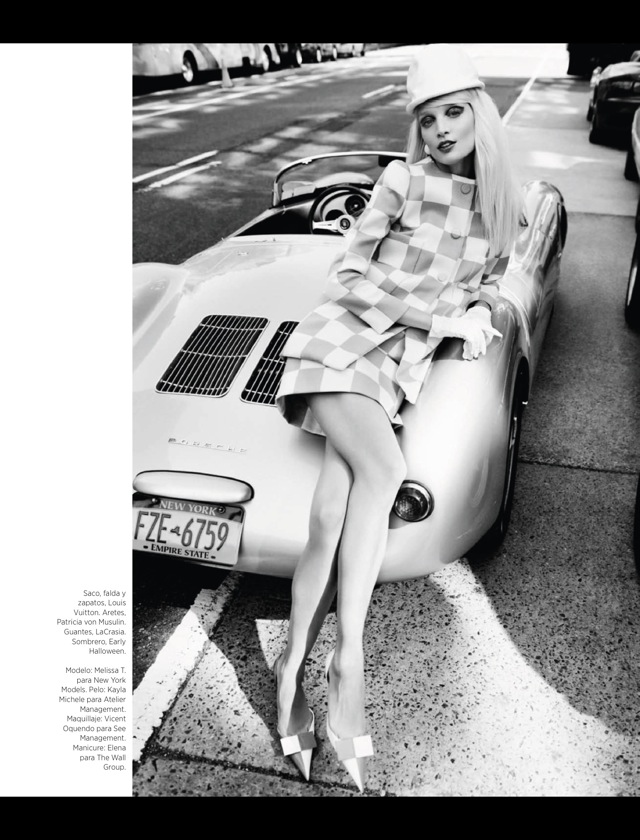 Mod Walking down the street Harpers Bazaar Mexico June 2013 Melissa Tammerijn in Louis Vuitton - saved by Chic n Cheap Living