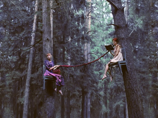 Fantasy Katerina Plotnikova Two girls in tree - saved by Chic n Cheap Living