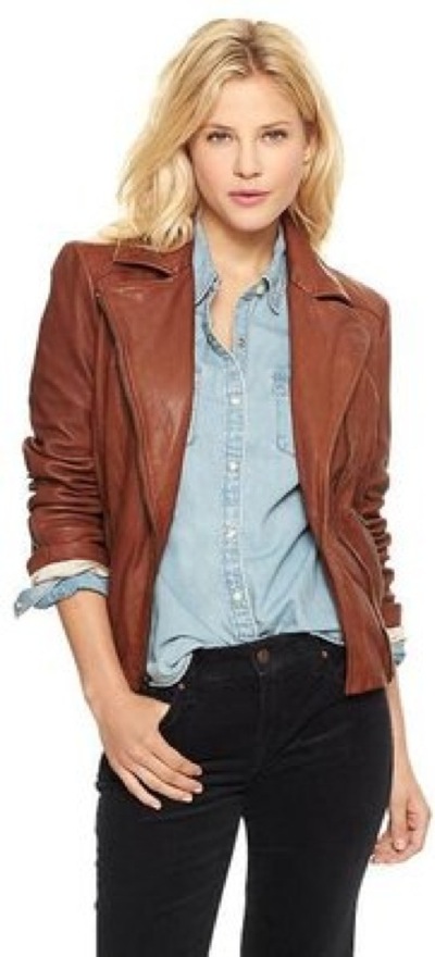 Gap quilted leather moto - saved by Chic n Cheap Living