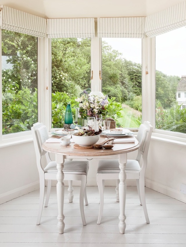 Windows by breakfast table in East Sussex Cottage on Wealden times - saved by Chic n Cheap Living