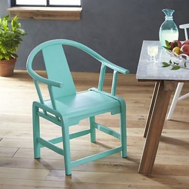 Paola Navone Crate and Barrel Riviera green ming chair - saved by Chic n Cheap Living