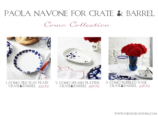Paolo Navone for Crate&Barrel Como picks - by Chic n Cheap Living