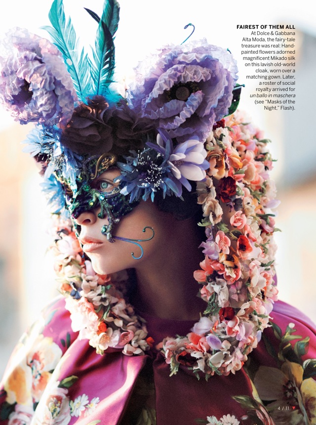 Princess Vogue 2013 Dolce&Gabbana Alta moda mask - saved by Chic n Cheap Living