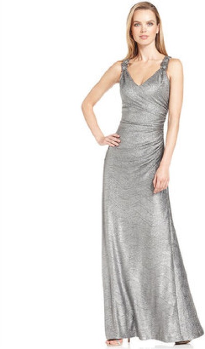 Calvin Klein beaded metallic gown - saved by Chic n Cheap Living