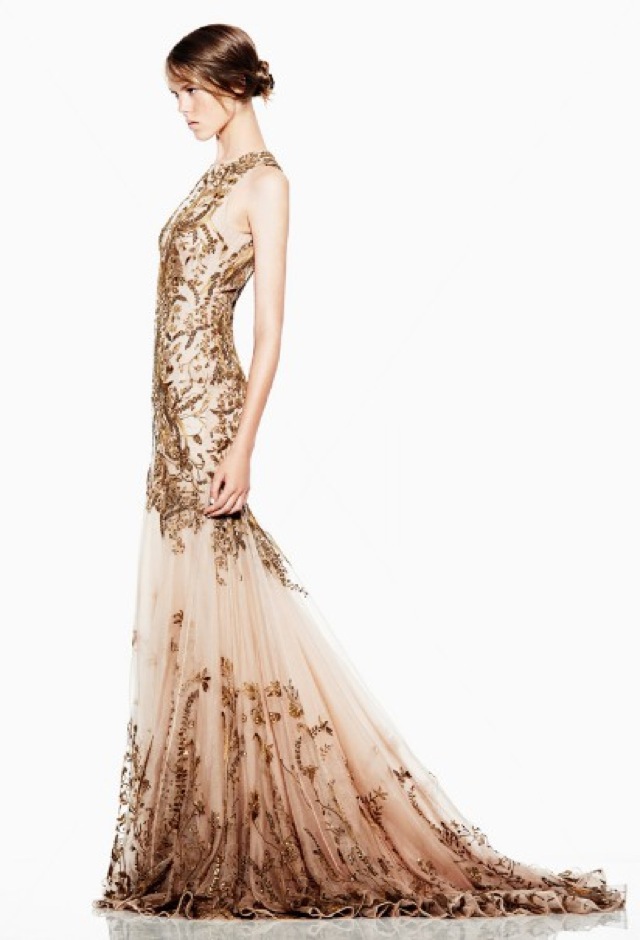 Gold Alexander McQueen gown - saved by Chic n Cheap Living