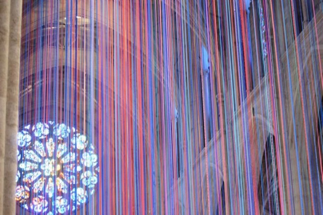 Graced-With-Light-Installation-in-San-Fransisco-Cathedral-from side macro on Fubiz - saved by Chic n Cheap Living