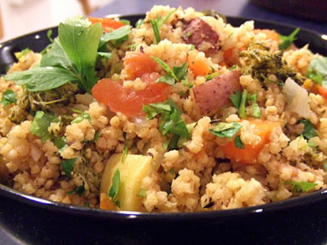 Millet with veggies from the vword.net