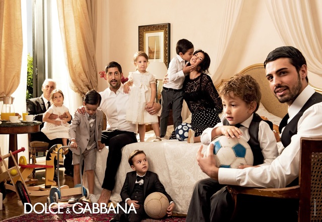 Dolce and Gabbana Spring Summer 2014 by Domenico Dolce with kids and balls - saved by Chic n Cheap Living