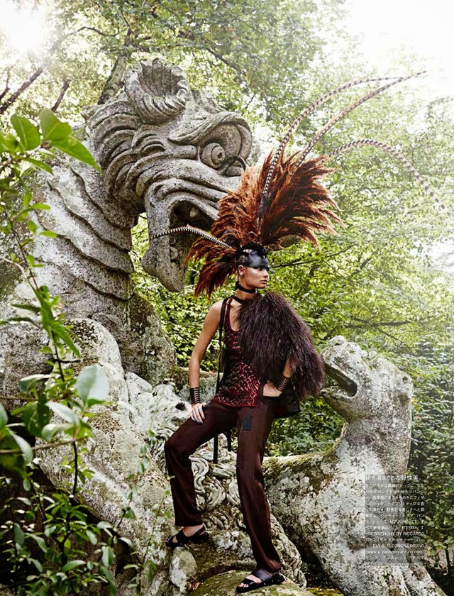 Ancient Songs of Paradise Magdalena Frackowiak maroon Vogue Japan April 2014 - saved by Chic n Cheap Living