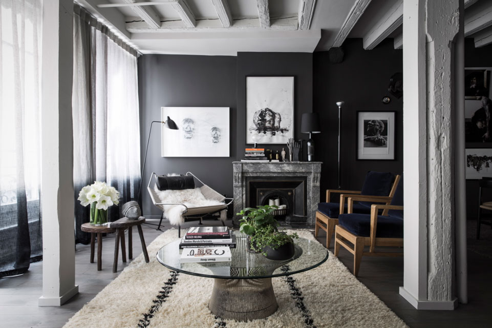 Black and gray Maison Hand design living room - saved by little luxury list
