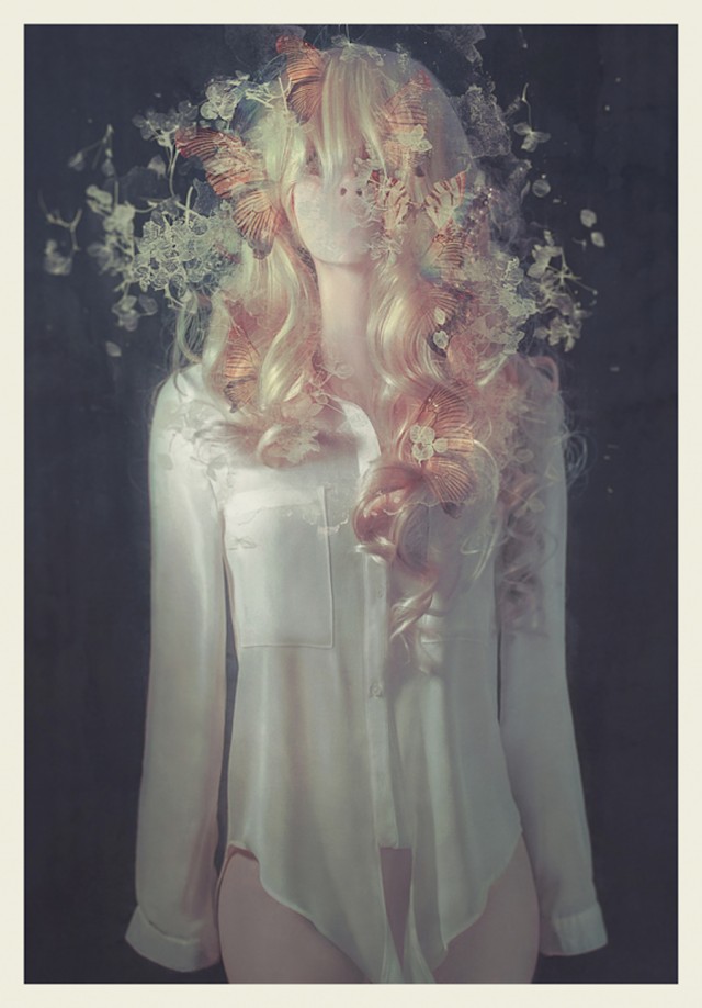 Oneiric blonde and flowers by Leslie Ann O'Dell