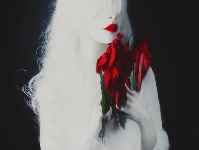 Oneiric roses red lips by Leslie Ann O'Dell