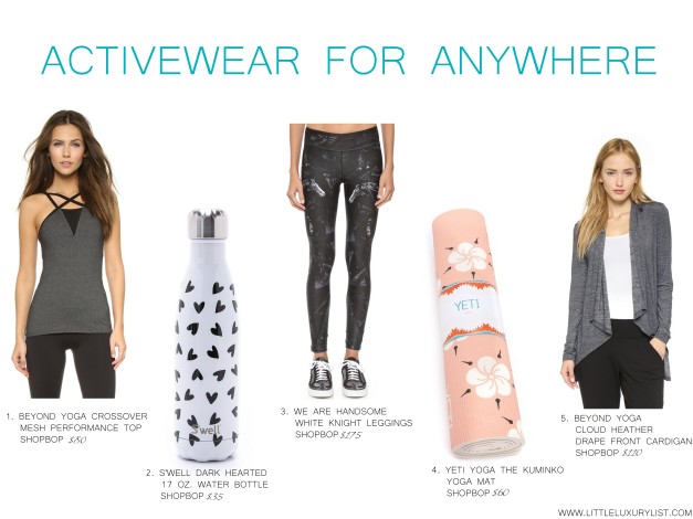 Activewear for anywhere by little luxury list