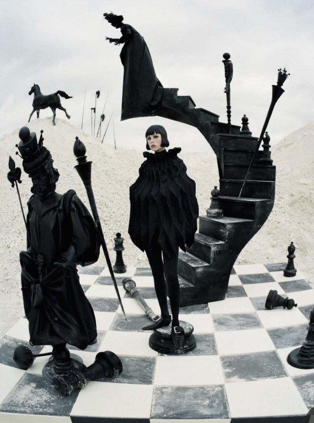 Checkmate Junya Watanabe origami top Tim Walker for Vogue Italia December 2015