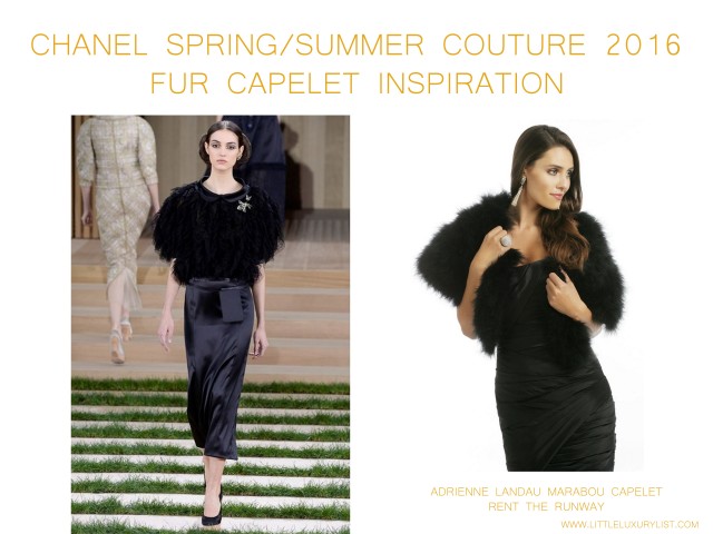 Chanel Spring Summer Couture 2016 fur capelet inspiration by little luxury list