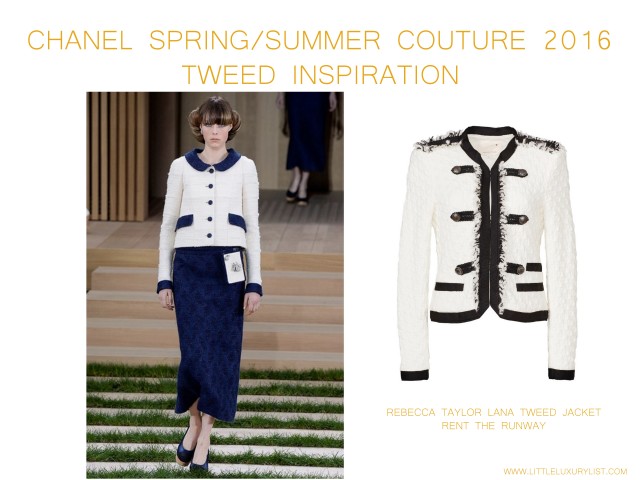 Chanel Spring Summer Couture 2016 tweed inspiration by little luxury list