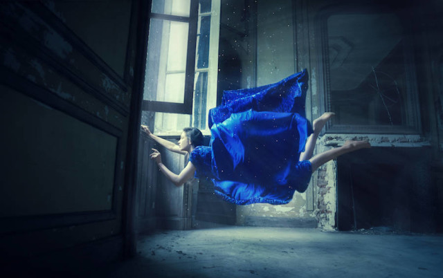 gravity zero by Tlek Photography blue dress