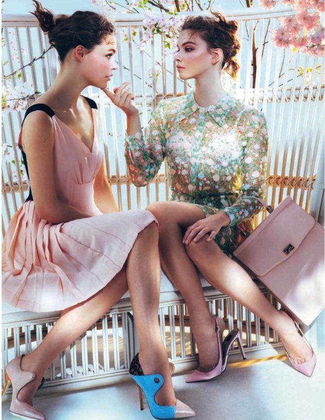 Madeline Dotman & Xannie Cater by Christian Oita pink and floral dresses