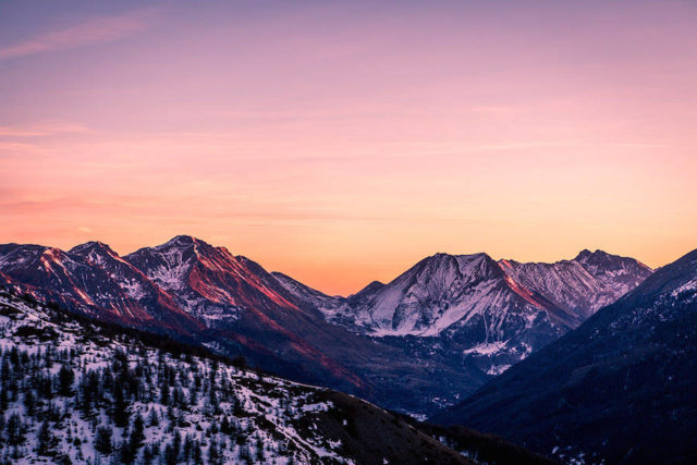 Mountainscapes by Paolo Pettigiani sunset
