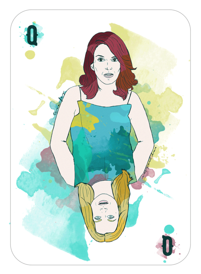 Woman Card-Tina Fey & Amy Poehler By Marta Vega