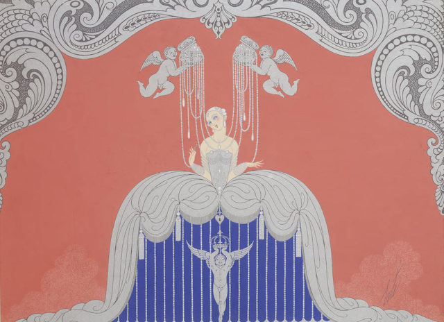 Erté Art Deco Drawings Costume pour Le Triomphe de la femme, 1926