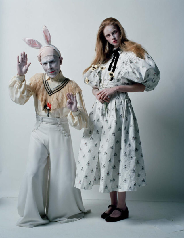Tim Walker for UK Vogue December 2016 Rianne van Rompaey in white dress