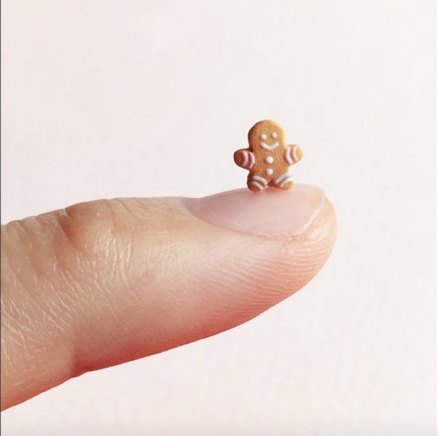 Aiclay miniature food sculptures gingerbread man
