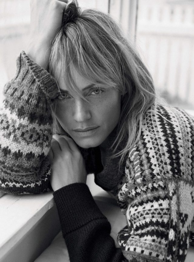 Amber Valetta in UK Vogue May 2017 sweater