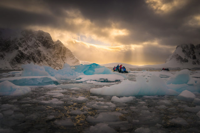 Trip to Antarctica by Josselin Corneau mountain sunrise