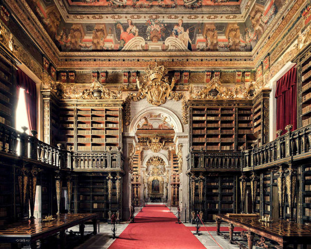 Europe’s Most Enchanting Libraries by Photographer Thibaud Poirier Biblioteca Joanina Coimbra