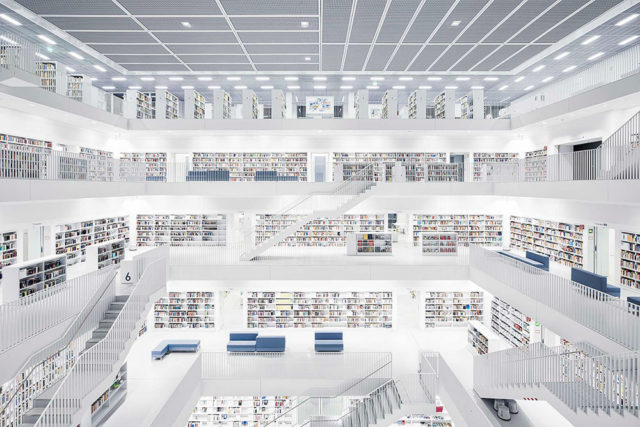Europe’s Most Enchanting Libraries by Photographer Thibaud Poirier Stadtbibliothek Stuttgart