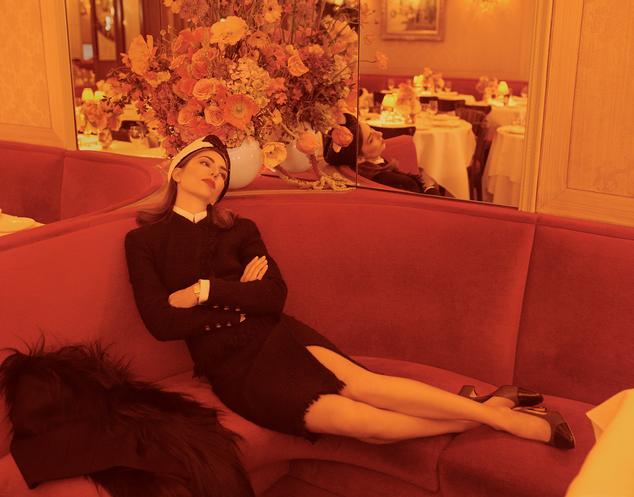 Sofia Coppola by Steven Meisel for WSJ Magazine June July 2017 lying on couch
