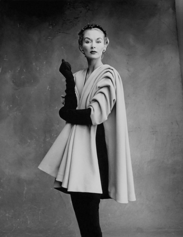 Balenciaga Fashion Exhibition at V&A Museum draped coat