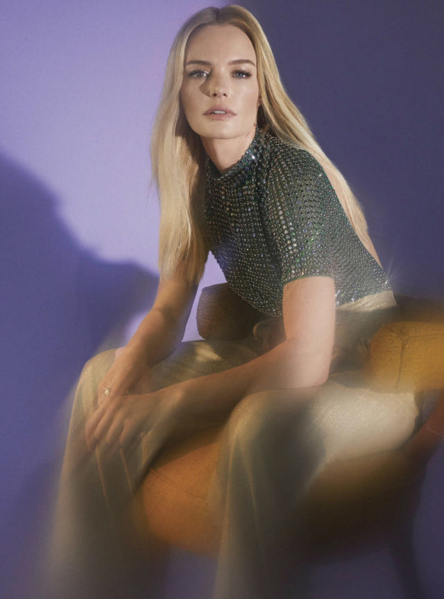 Kate Bosworth in Glamour Mexico November 2017 green studded top