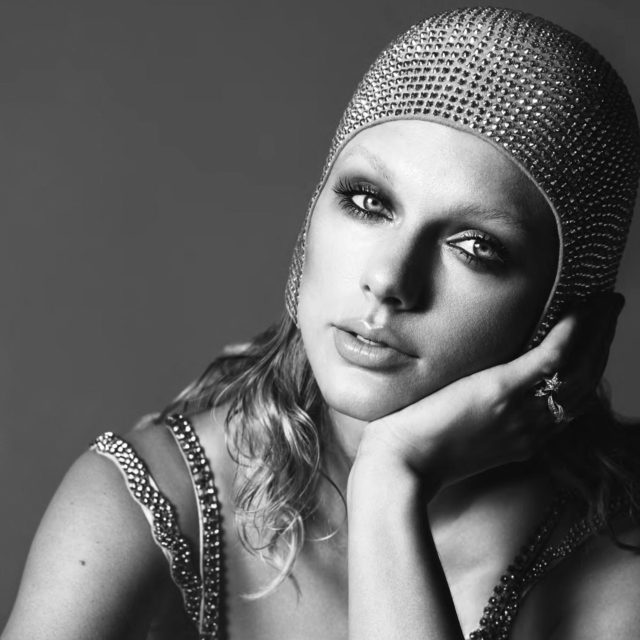 Taylor Swift in UK Vogue January 2018 studded cap