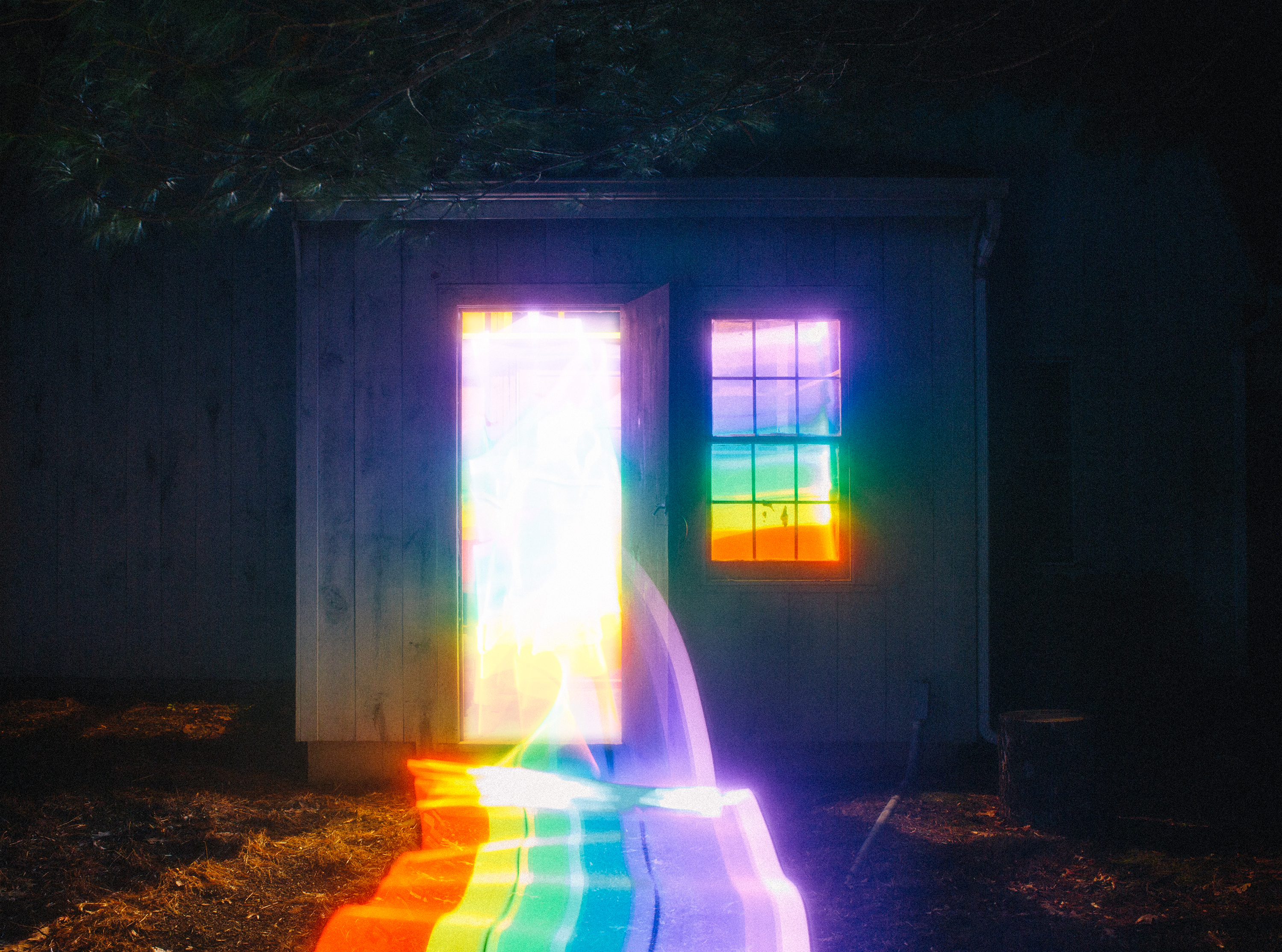 Rainbow road by Daniel Mercadante - outside house