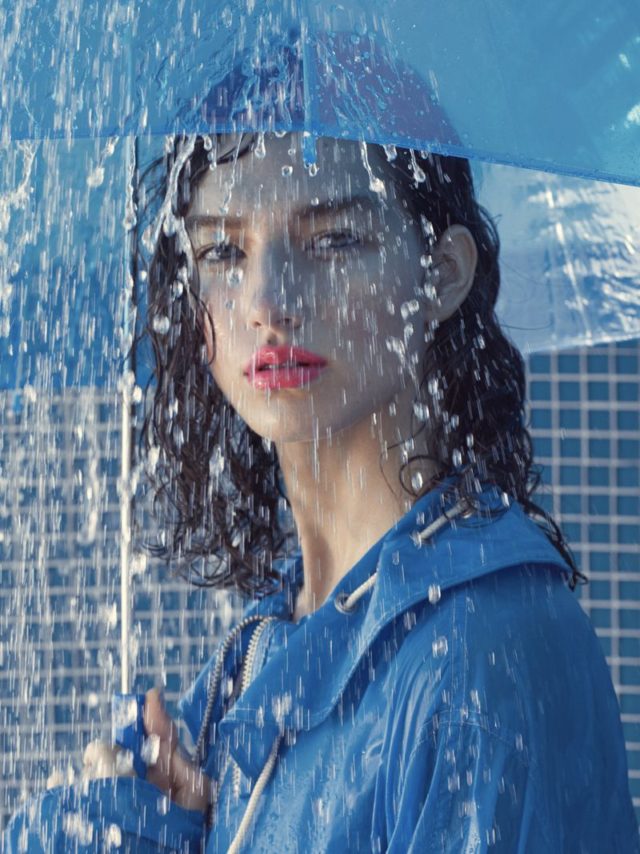 Mckenna Hellam in Vogue Portugal June 2018 raindrops